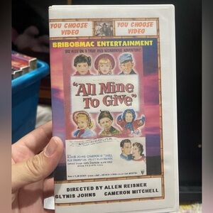 All Mine to Give VHS Tape - physical media - bribobmac entertainment clamshell